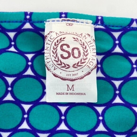 Reversible Swimsuit Bikini Bottoms Junior Sz M Blue Teal Striped Ruched SIdes - Picture 3 of 13